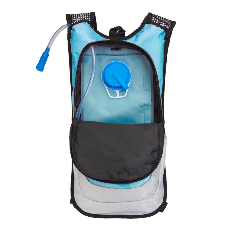 Black Mountain Products Hydration Pack - 2 Liter Water Bladder with Extra Large Storage Compartment, Blue - Image 2